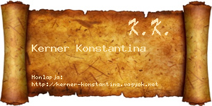 Kerner Konstantina névjegykártya